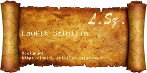 Laufik Szibilla névjegykártya
